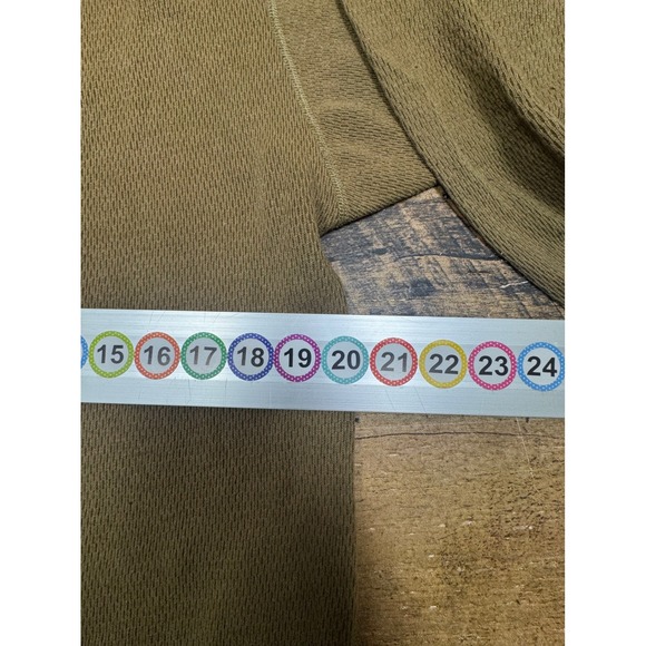 Morgan Arctex Mens Thermal Shirt Waffle Knit Long Sleeve Olive Green XL 4338 - Picture 6 of 7